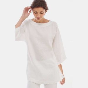 Oversized Pure Jill J.Jill white linen top